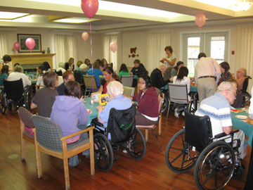 Intergenerational program volunteers at an event