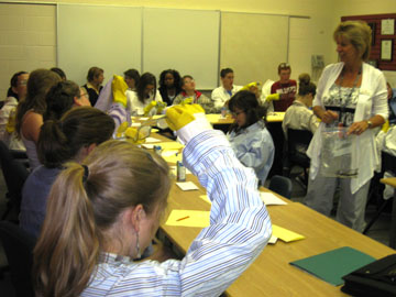 Students training for intergenerational programs