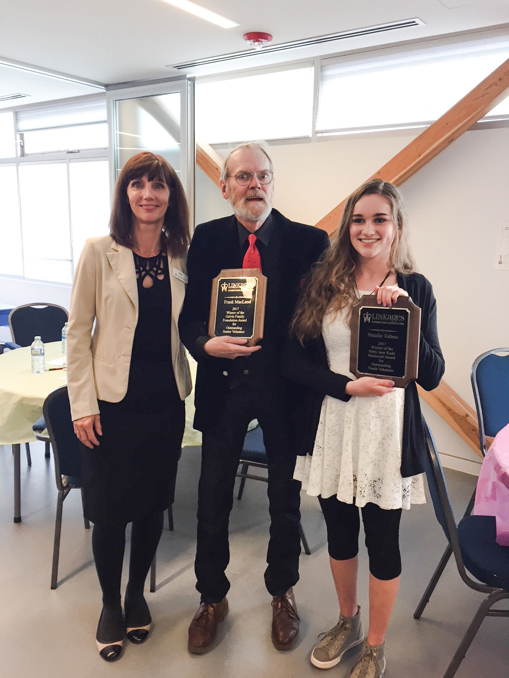 Frank &amp; Natalie, winners of the Outstanding Senior and Youth Volunteer awards